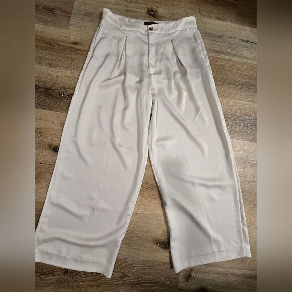 Banana Republic Cream elegant wide-leg pants - Picture 7 of 12